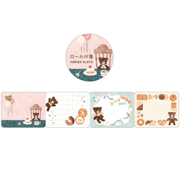 Sticky Notes en rouleau | Papier Platz | Peluches | Ourson - Papier Platz - millenotes
