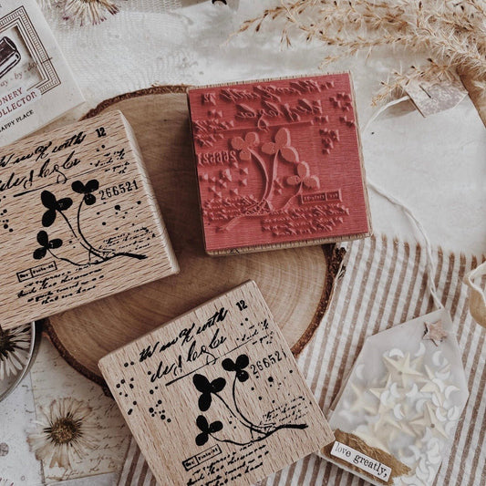 Tampon en bois | Collage de trèfles - albumlovehandmade - millenotes