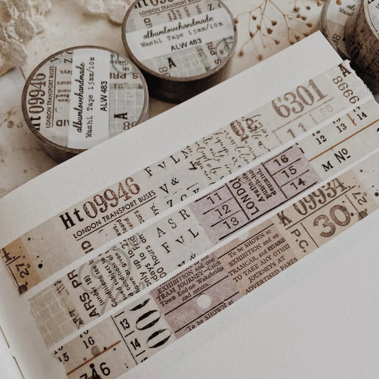 Washi masking tape | Vintage Travels - AlbumHandMadeLove - millenotes