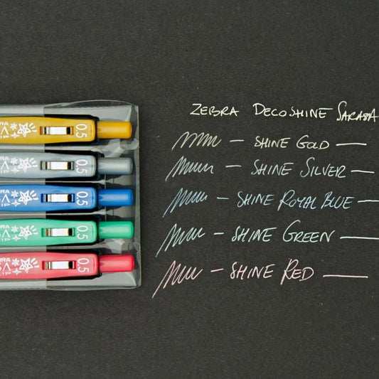 ZEBRA SARASA Set de 5 Stylos gel | Decoshine Color - ZEBRA - millenotes