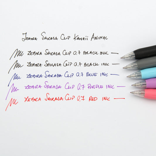 ZEBRA SARASA Set de 5 Stylos gel | Kawaii Animals - ZEBRA - millenotes
