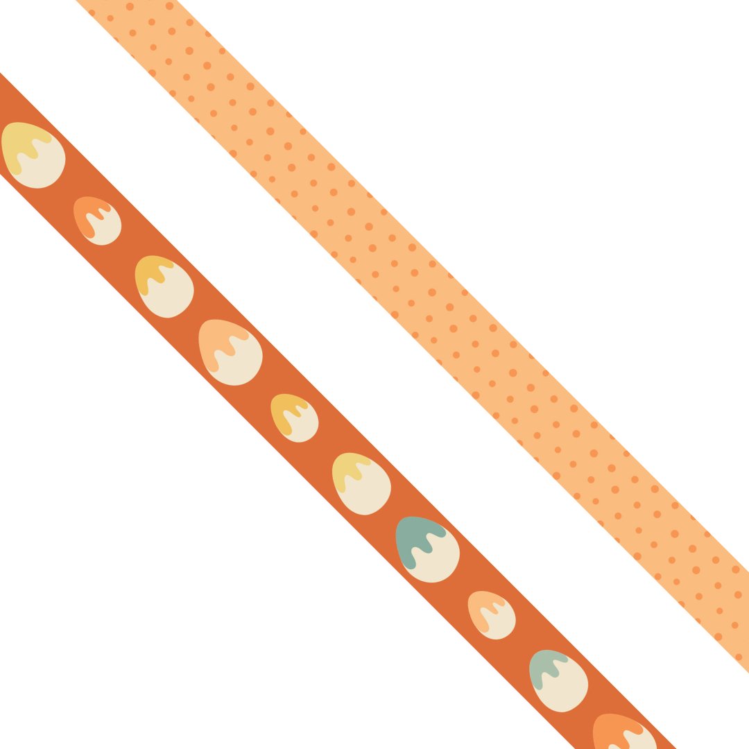 Artemio Deux Rouleaux de Masking Tape Pâques - Oeufs oranges - Artemio - millenotes