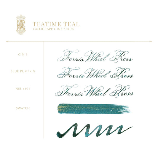 Encre de Calligraphie Ferris Wheel Press | Teatime Teal - Ferris Wheel Press - millenotes