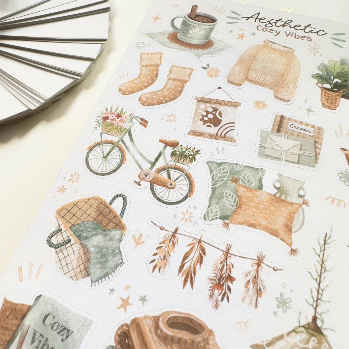 Stickers décoratifs | Aesthetic Cozy Vibes (papier semi-transparent) - LET'TOOn - millenotes
