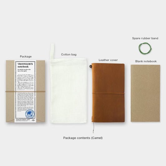 TRAVELER'S NOTEBOOK STARTER KIT Camel (Classique) - TRAVELER'S COMPANY - millenotes