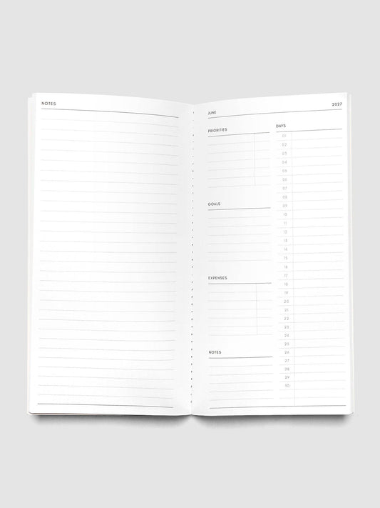 Cloth & Paper | Agenda mensuel 2027 | A5 Slim