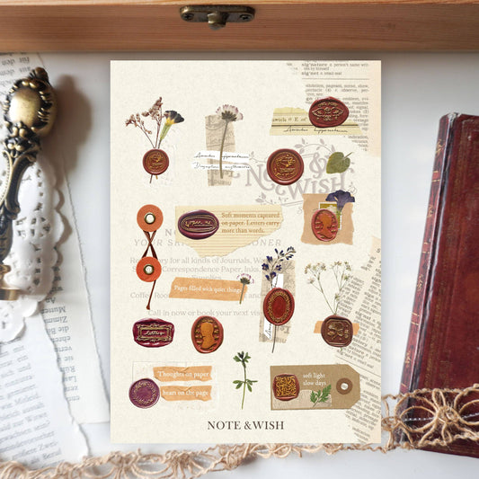 Stickers décoratifs | Note & Wish | Vintage Old Letter