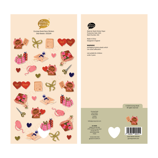 Stickers décoratifs | Grumpy Nook | Dear Bestie