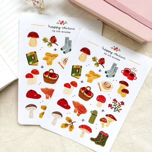 Decorative Stickers | Och Monika | Mushroom Picking