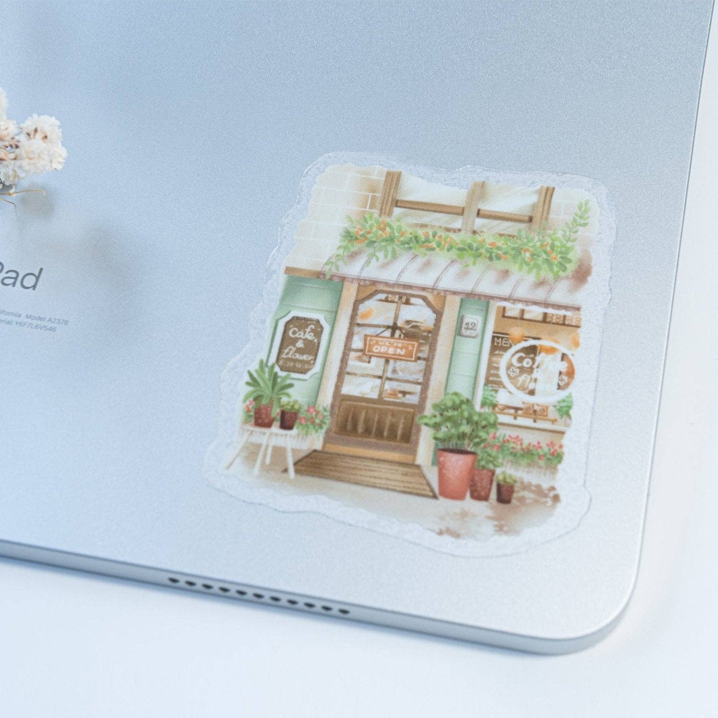 Sticker en vinyle | LETTOON | Flower Cafe