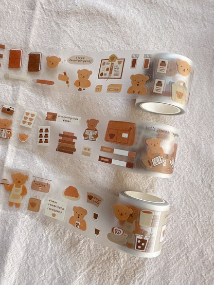 PET Kiss-cut masking tape | Bloom Paper Studio | Bear's Cafe