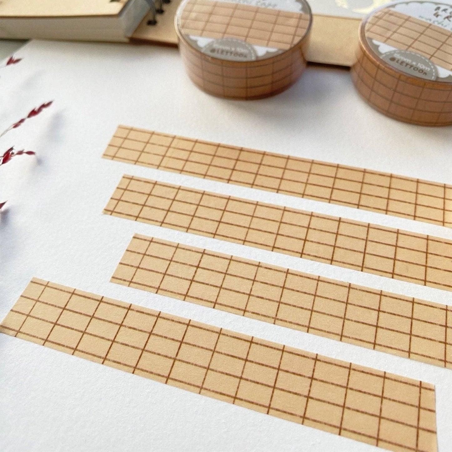 Masking tape | LETTOON | Brown Grid