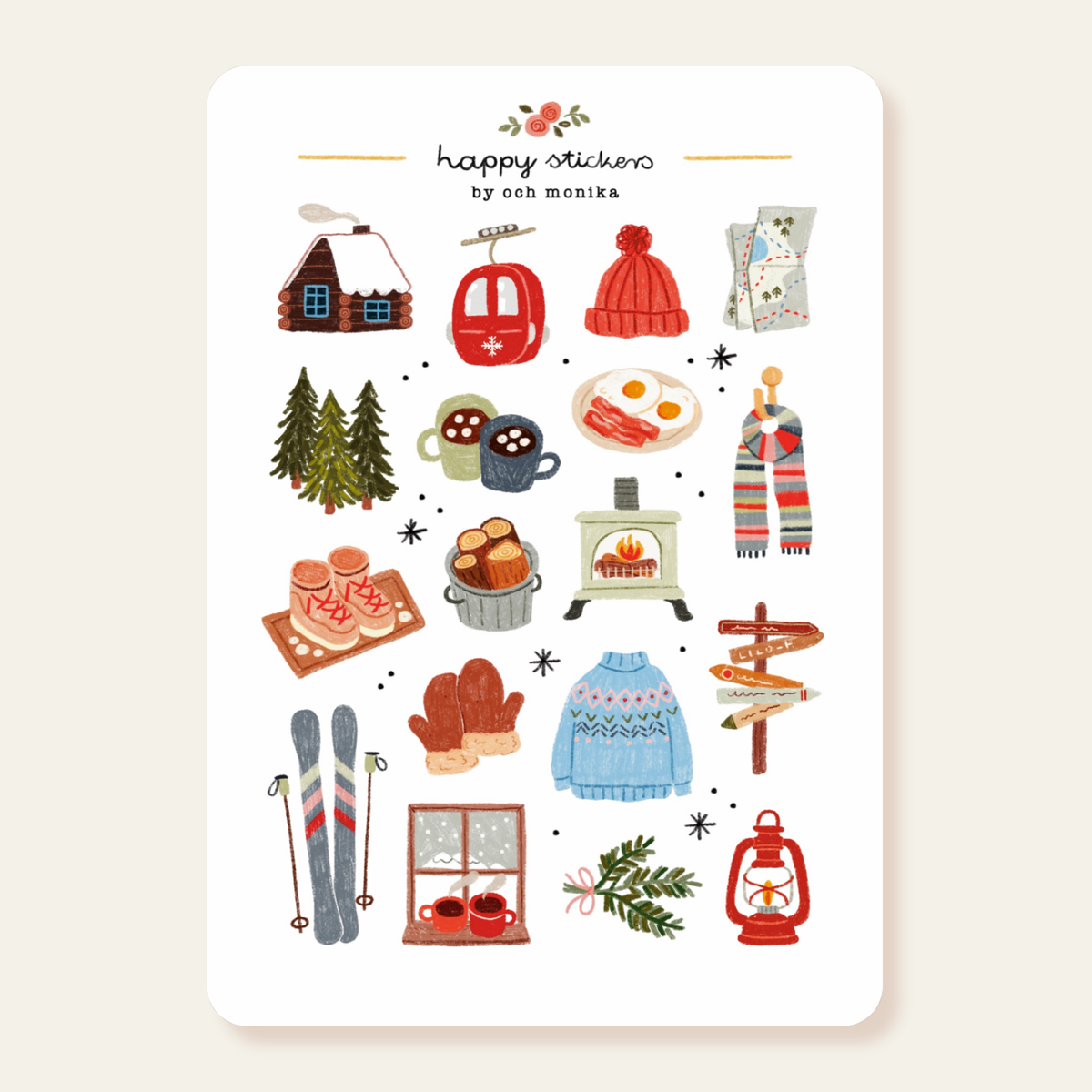 Decorative Stickers | Och Monika | Snowy Slopes