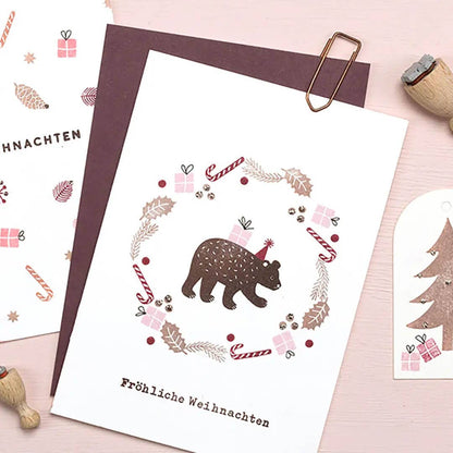 Perlenfischer | Wooden stamp | Little candy cane