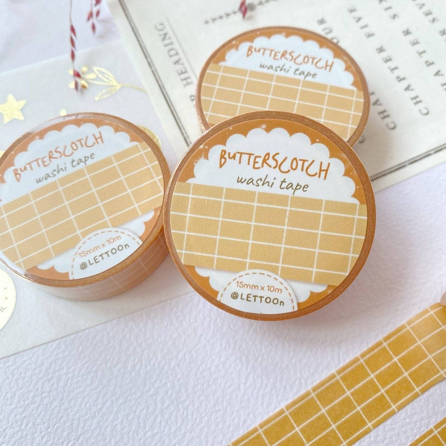 Masking tape | LETTOON | Butterscotch Grid