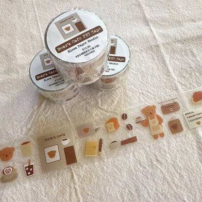 PET Kiss-cut masking tape | Bloom Paper Studio | Bear's Cafe
