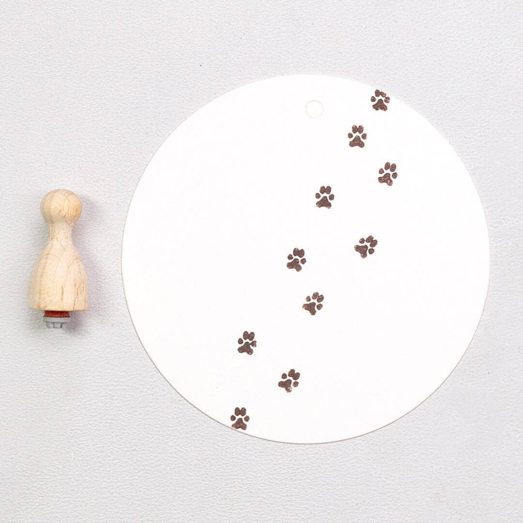 Perlenfischer | Wooden stamp | Mini dog paw
