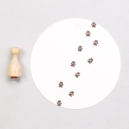 Perlenfischer | Wooden stamp | Mini dog paw