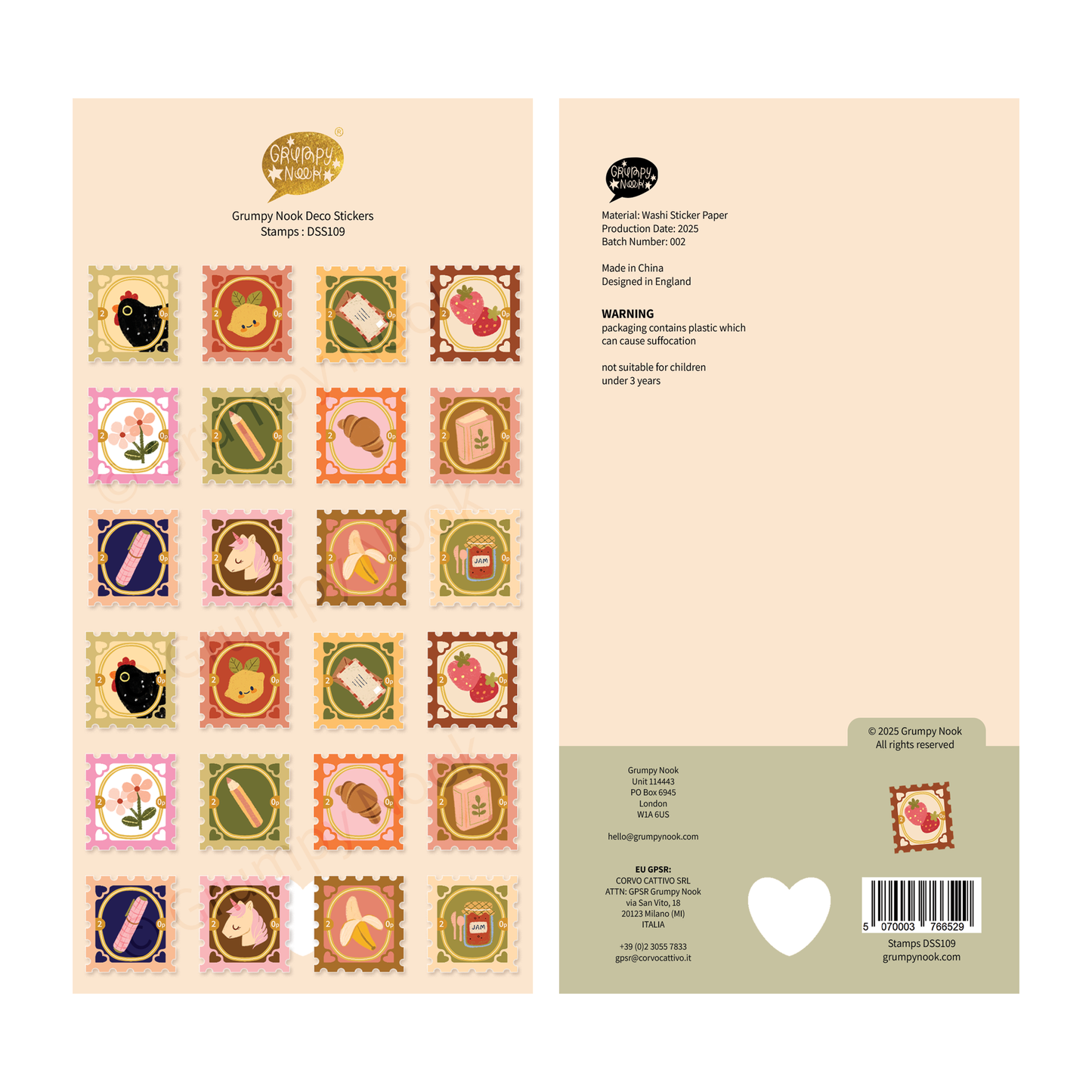 Stickers décoratifs | Grumpy Nook | Stamps
