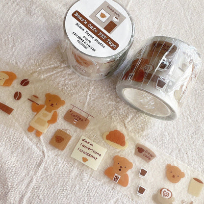 PET Kiss-cut masking tape | Bloom Paper Studio | Bear's Cafe