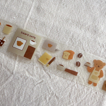 PET Kiss-cut masking tape | Bloom Paper Studio | Bear's Cafe
