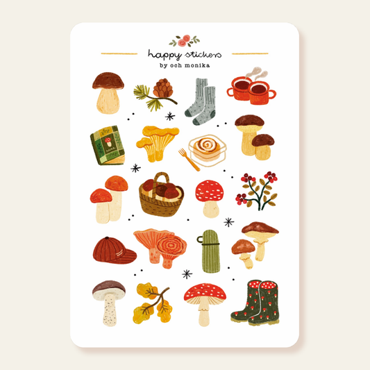 Decorative Stickers | Och Monika | Mushroom Picking