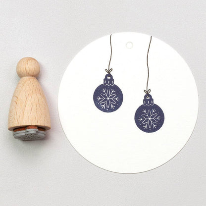 Perlenfischer | Wooden stamp | Snowflake ball
