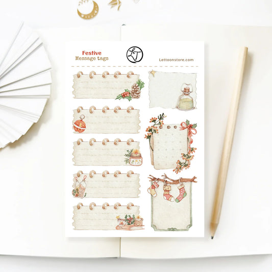Stickers décoratifs | LETTOON | Festive Message Tags