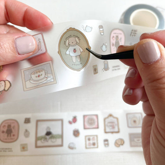 PET Kiss-cut masking tape | Kuboandlucy x Dana Ate Oatmeal  | Saturday at the Cafe