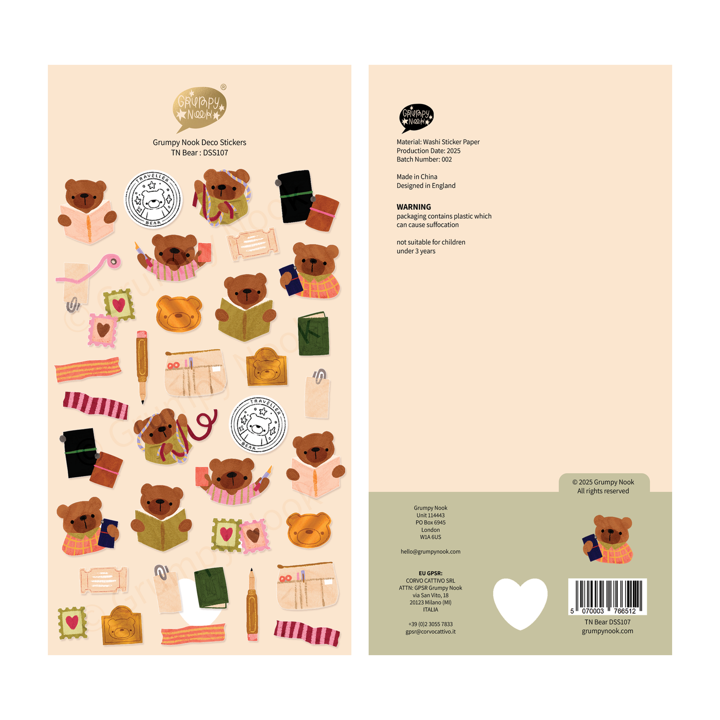 Stickers décoratifs | Grumpy Nook | TN Bear-2