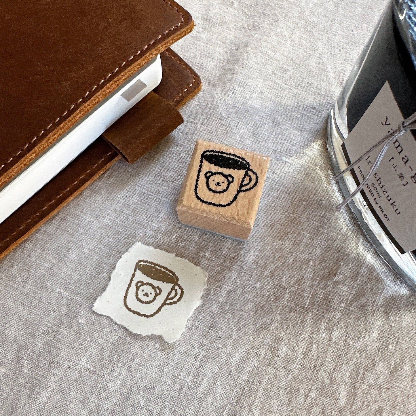 Tampon en bois | Bloom Paper Studio | Bear mug