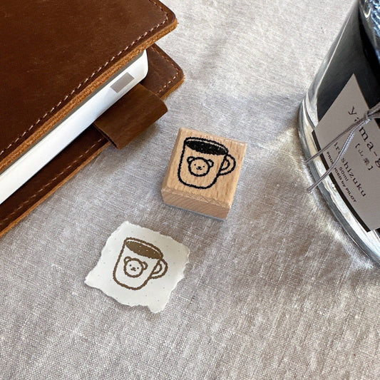 Tampon en bois | Bloom Paper Studio | Bear mug