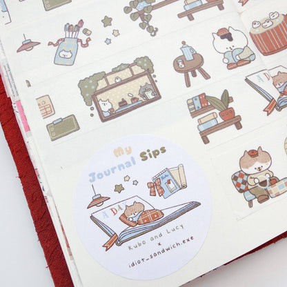 Washi tape | Kuboandlucy x Idiot Sandwich | Cafe Journaling-3