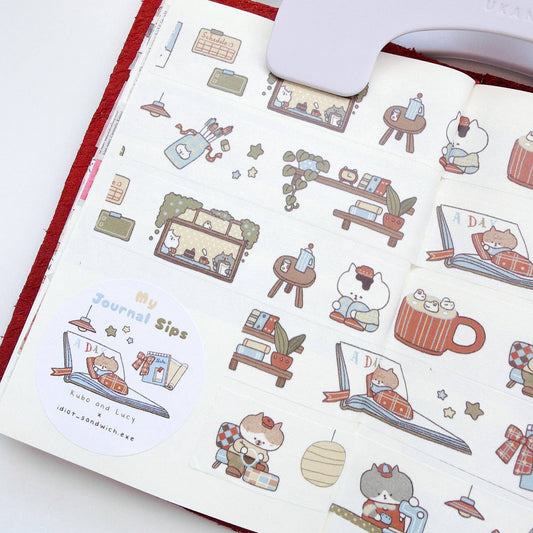 Washi tape | Kuboandlucy x Idiot Sandwich | Cafe Journaling