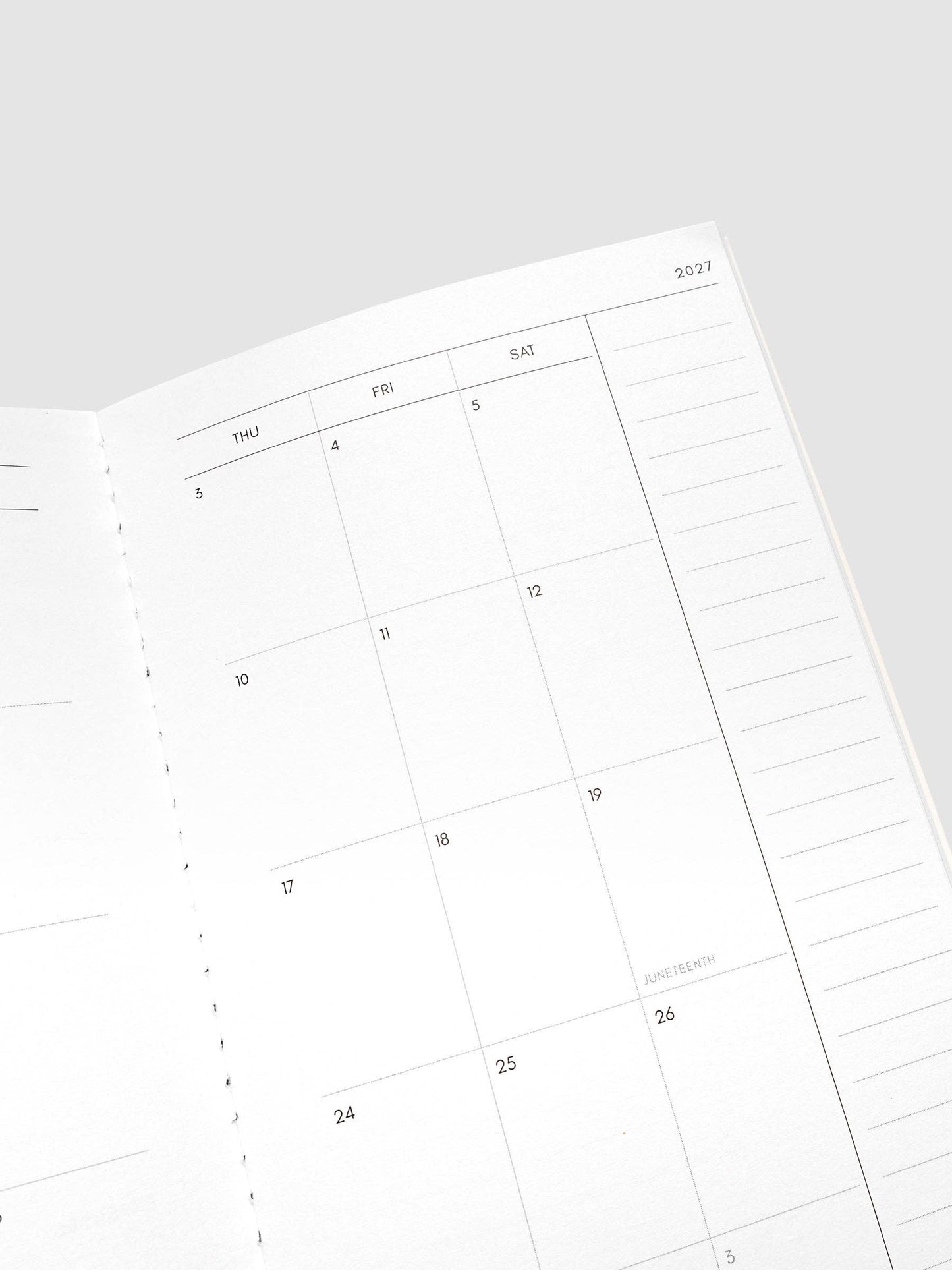 Cloth & Paper | Agenda mensuel 2027 | A5 Slim
