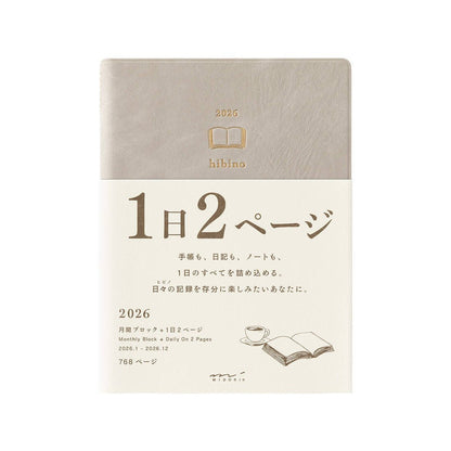 Agenda 2026 MIDORI Hibino Diary A6 | Gris - Midori - millenotes