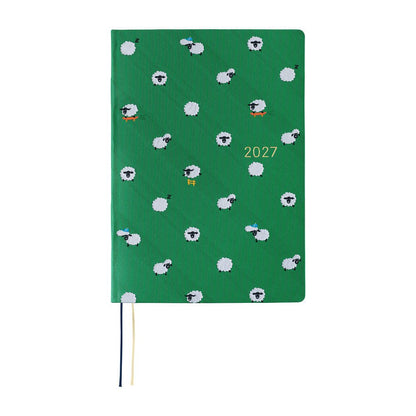 Agenda Hobonichi 2027 HON A5 | Bow & Tie: Sheep Sheep Sheep - Hobonichi Techo - millenotes