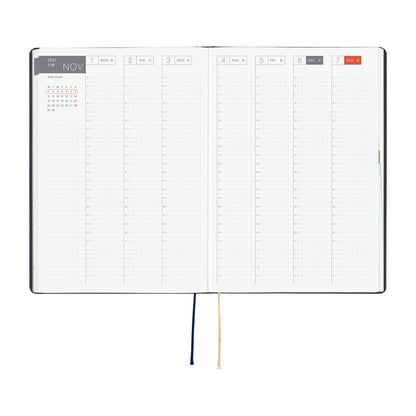 Agenda Hobonichi 2027 HON A5 | Slash (Navy) - Hobonichi Techo - millenotes