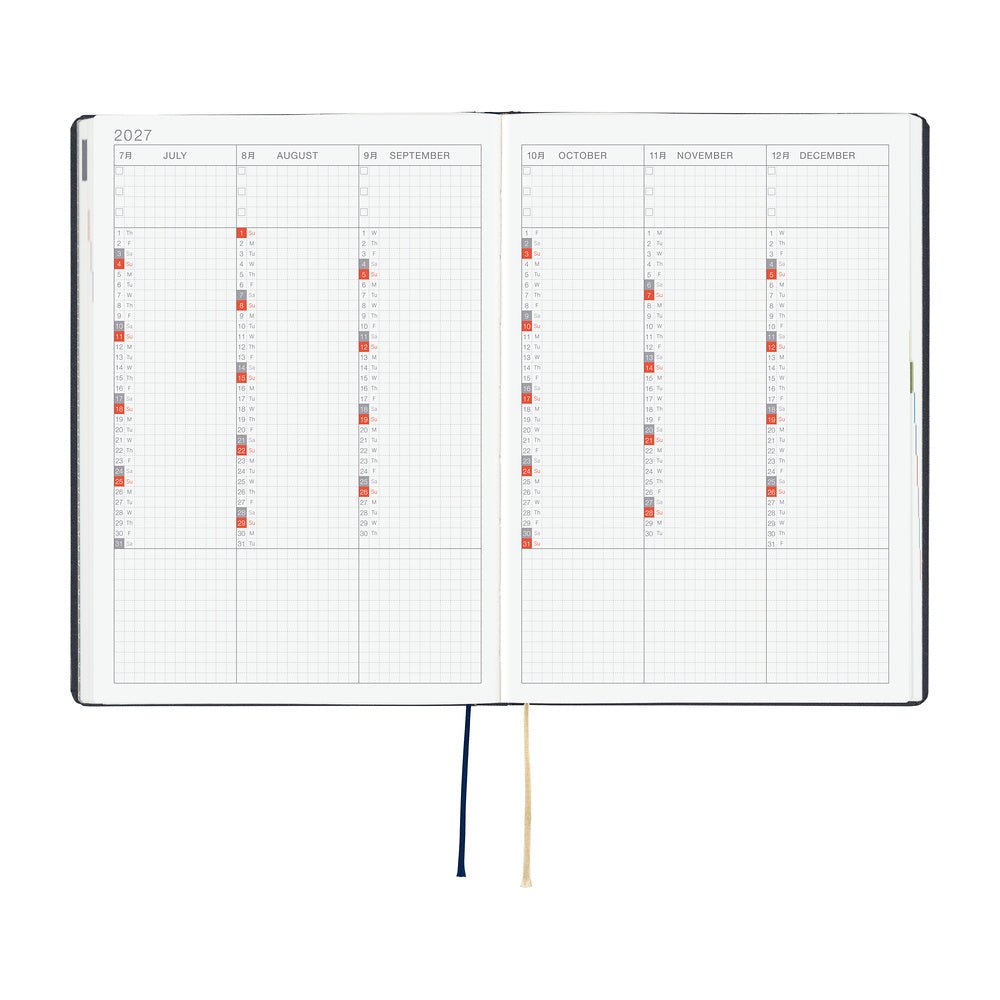 Agenda Hobonichi 2027 HON A5 | Slash (Navy) - Hobonichi Techo - millenotes