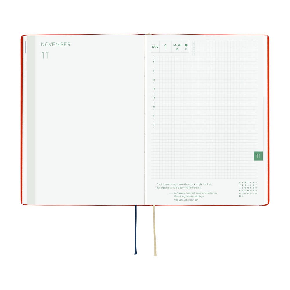 Agenda Hobonichi 2027 HON A5 | Yumi Kitagishi: White Cat and Rabbit’s Tea Room - Hobonichi Techo - millenotes