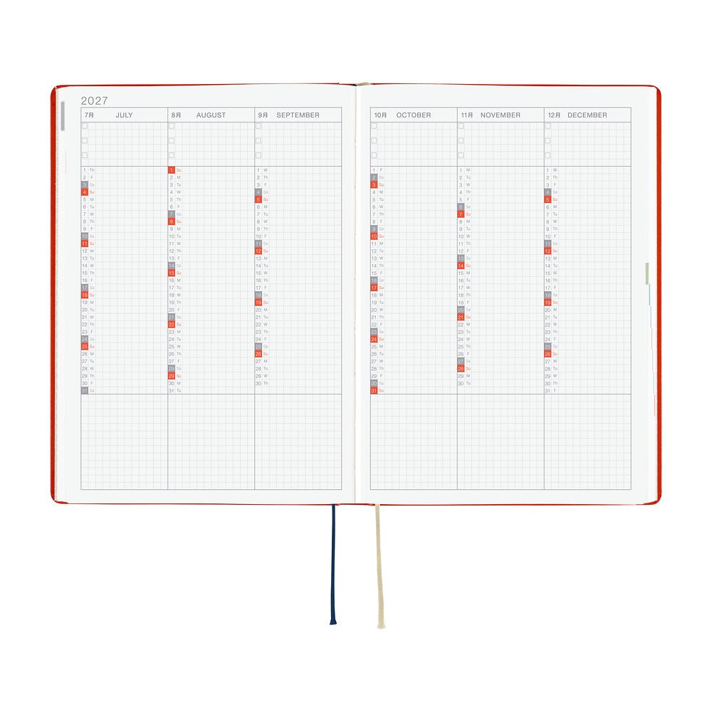 Agenda Hobonichi 2027 HON A5 | Yumi Kitagishi: White Cat and Rabbit’s Tea Room - Hobonichi Techo - millenotes