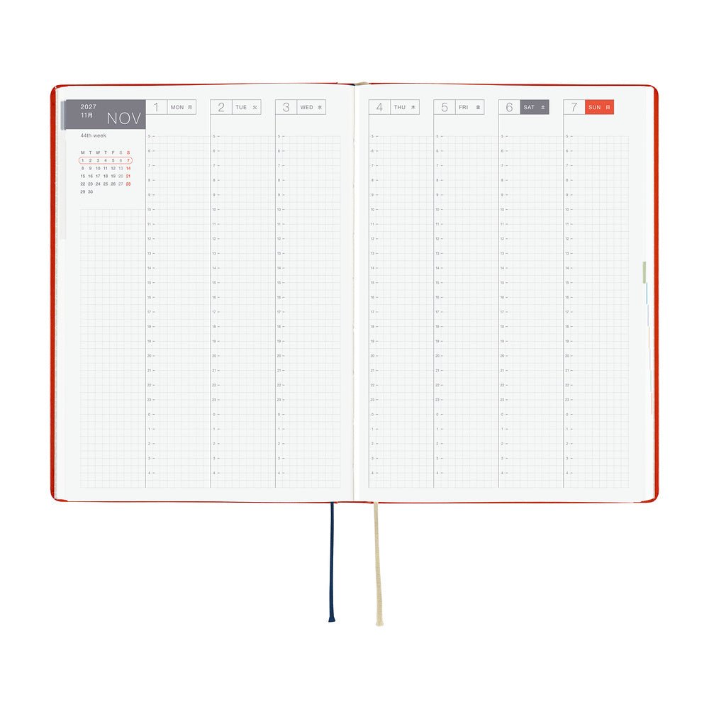 Agenda Hobonichi 2027 HON A5 | Yumi Kitagishi: White Cat and Rabbit’s Tea Room - Hobonichi Techo - millenotes