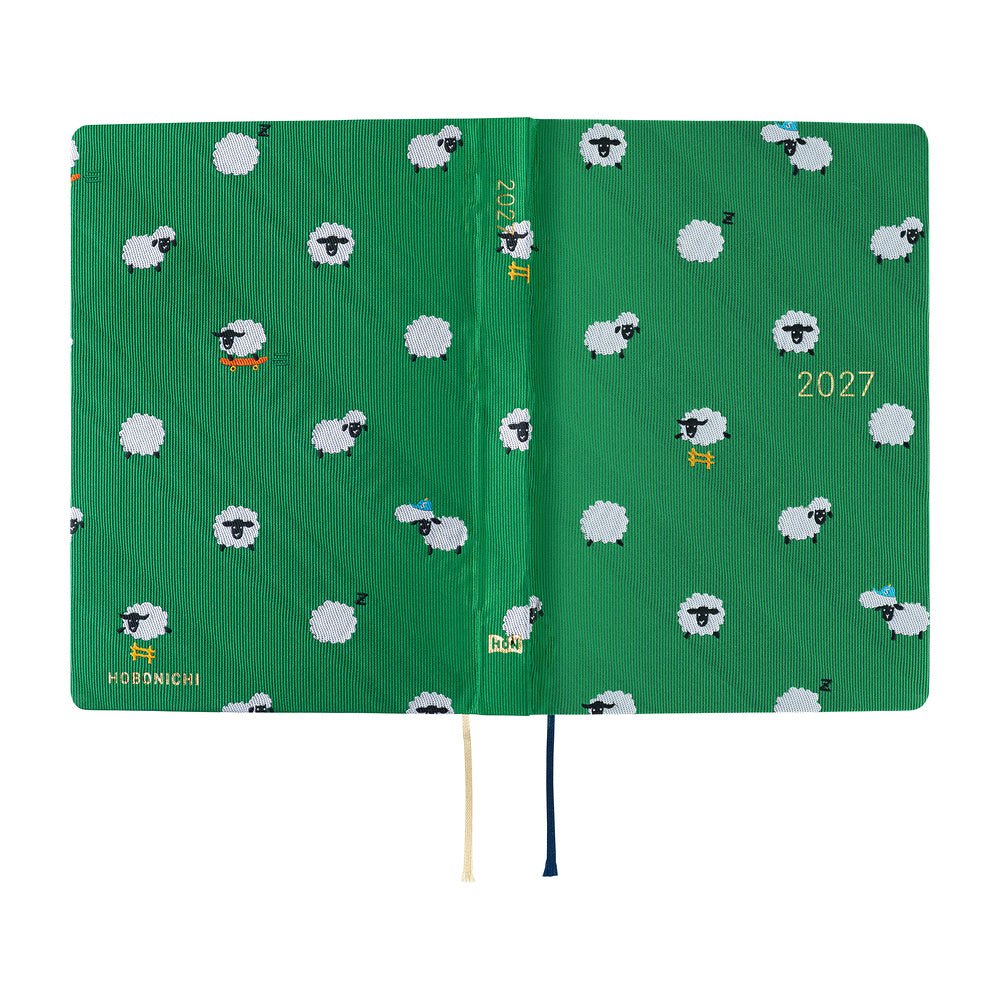 Agenda Hobonichi 2027 HON A6 | Bow & Tie: Sheep Sheep Sheep - Hobonichi Techo - millenotes