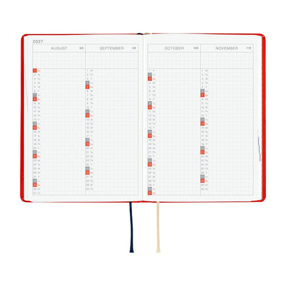 Agenda Hobonichi 2027 HON A6 | Yumi Kitagishi: White Cat and Rabbit’s Tea Room - Hobonichi Techo - millenotes
