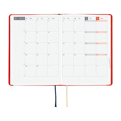 Agenda Hobonichi 2027 HON A6 | Yumi Kitagishi: White Cat and Rabbit’s Tea Room - Hobonichi Techo - millenotes