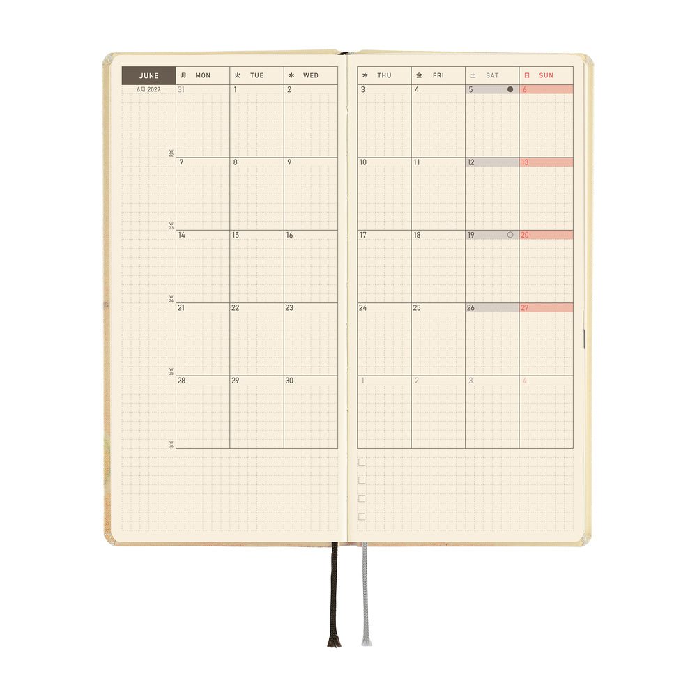 Agenda Hobonichi 2027 Weeks | Akiko Miyakoshi: Once, in Spring - Hobonichi Techo - millenotes