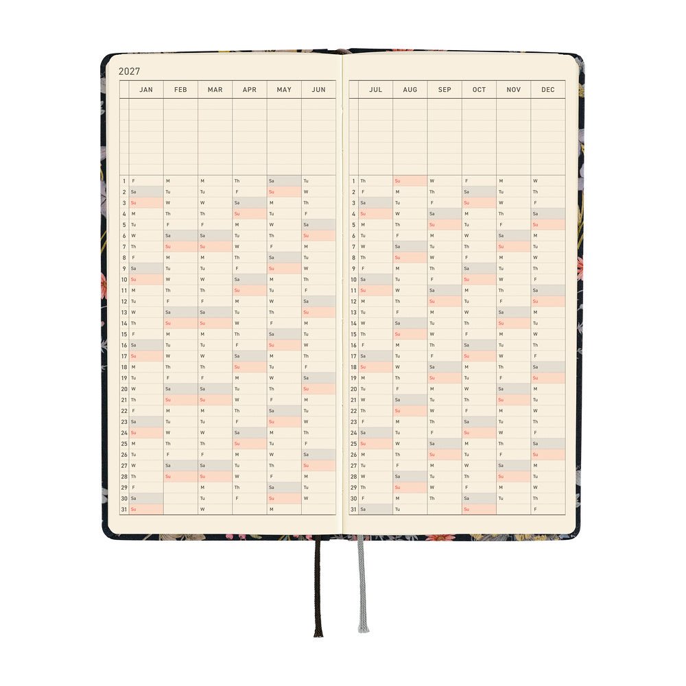 Agenda Hobonichi 2027 Weeks | Liberty Fabrics: Floral Remedy - Hobonichi Techo - millenotes