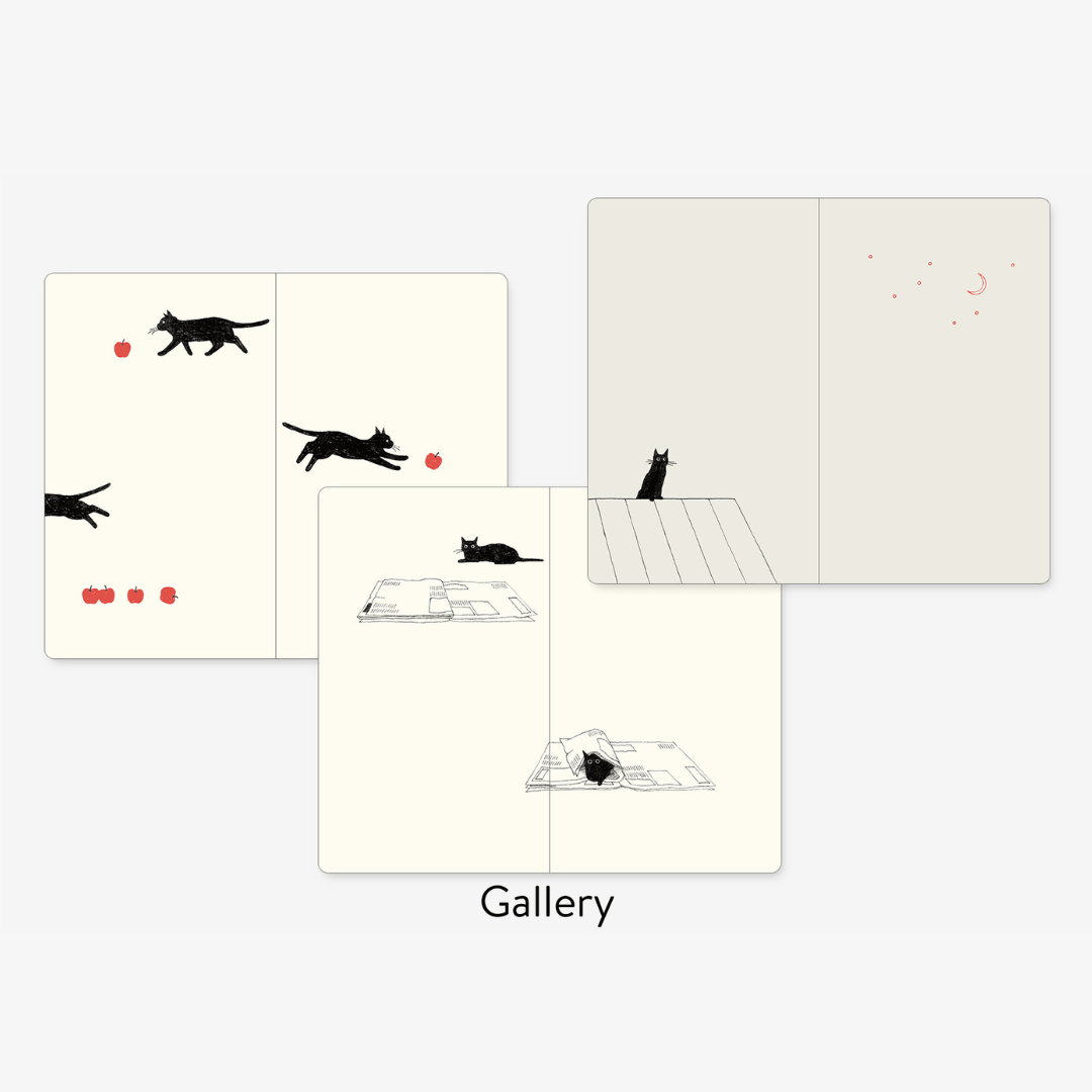 Agenda illustré Midori Book Style Diary 2026 | Chat Gris - Midori - millenotes