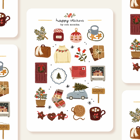 Decorative Stickers | Och Monika | Coming Home For Christmas