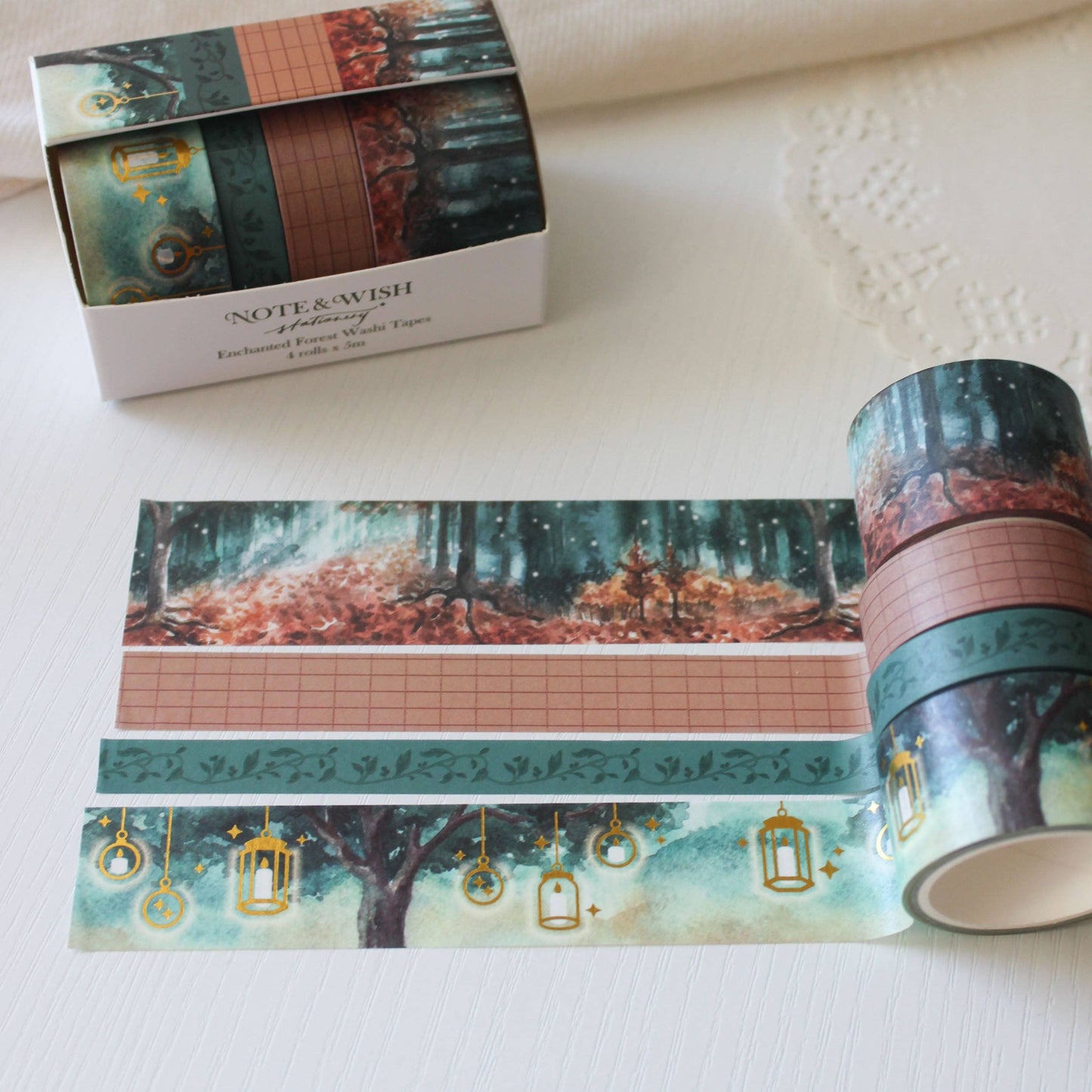 Ensemble de washi tape | Note & Wish | Enchanted Forest